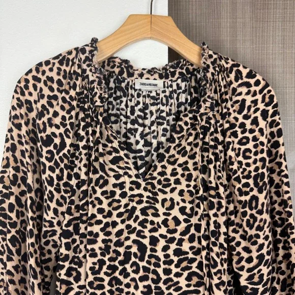 Zadig & Voltaire Theresa Leo‎ Print Blouse - Picture 6 of 13